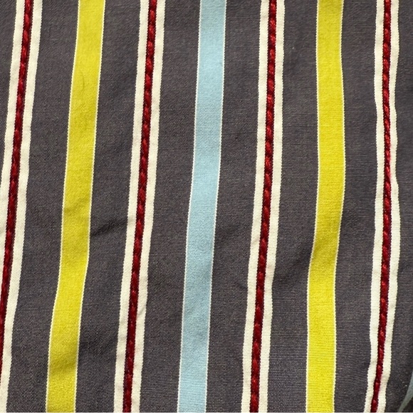 Robert Graham Mens Striped Flip Cuffs Button Up Shirt 2XL Embroidered Multicolor - Picture 4 of 13